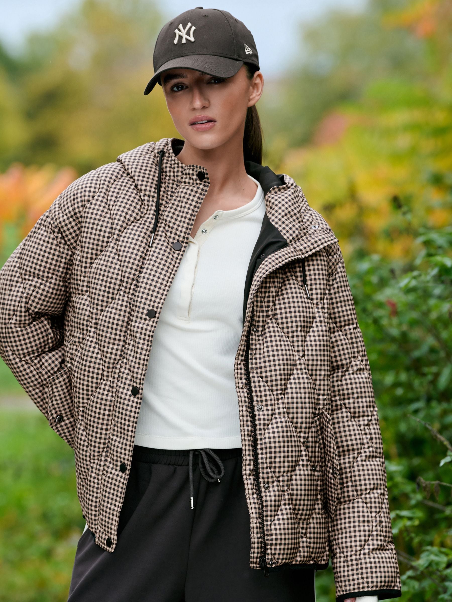 Buy Brown Check Lightweight Quilted Jacket from Next South Africa