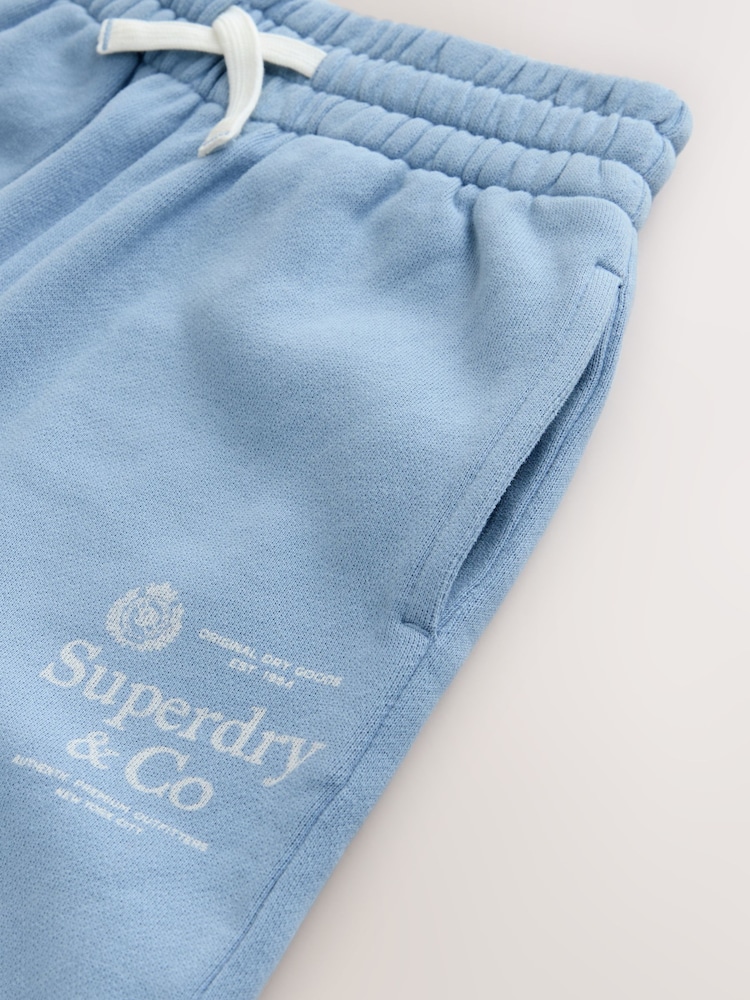 Superdry Light Blue Sweat Top & Shorts Set - Image 5 of 5