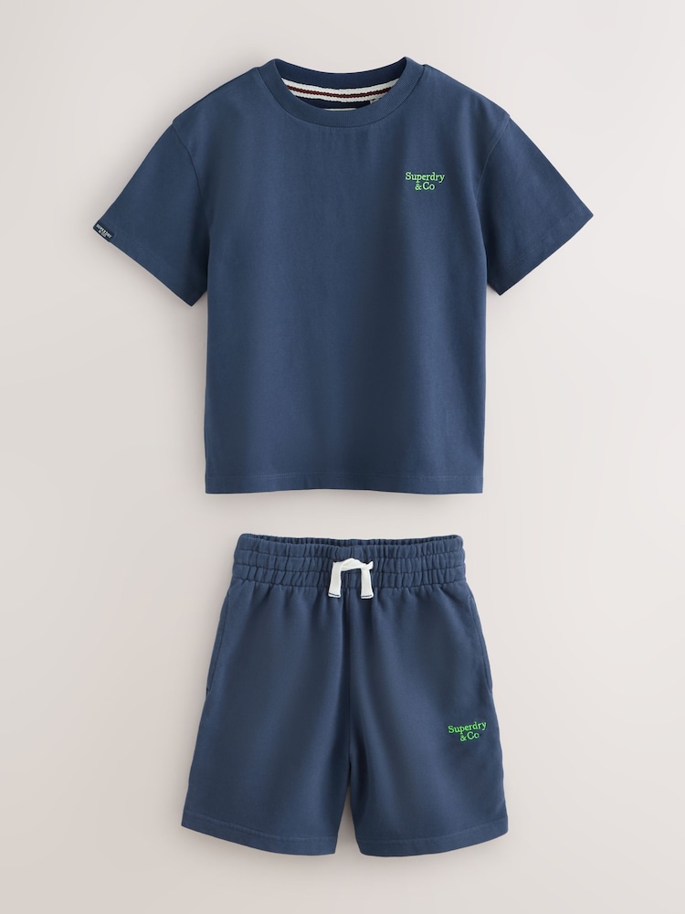 Superdry Navy T-Shirt Set - Image 1 of 6 Superdry Navy T-Shirt Set - Image 1 of 6