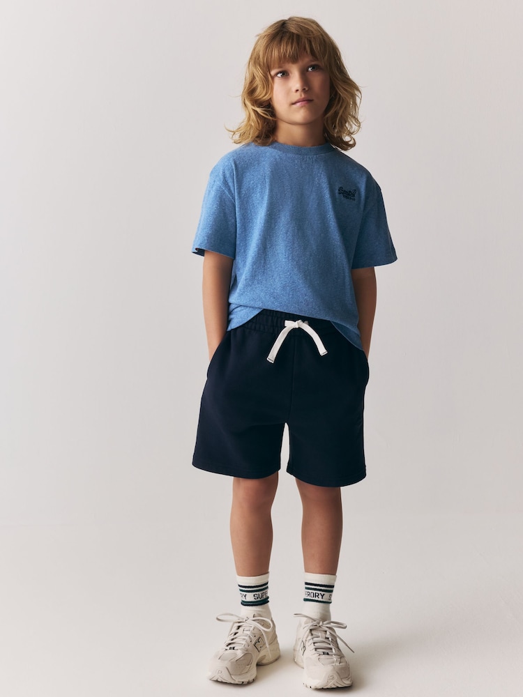 Superdry Blue T-Shirt and Shorts Set - Image 1 of 6 Superdry Blue T-Shirt and Shorts Set - Image 1 of 6