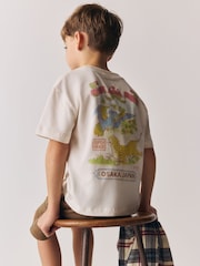 Superdry Brown/White T-Shirt and Short Set - Image 4 of 6