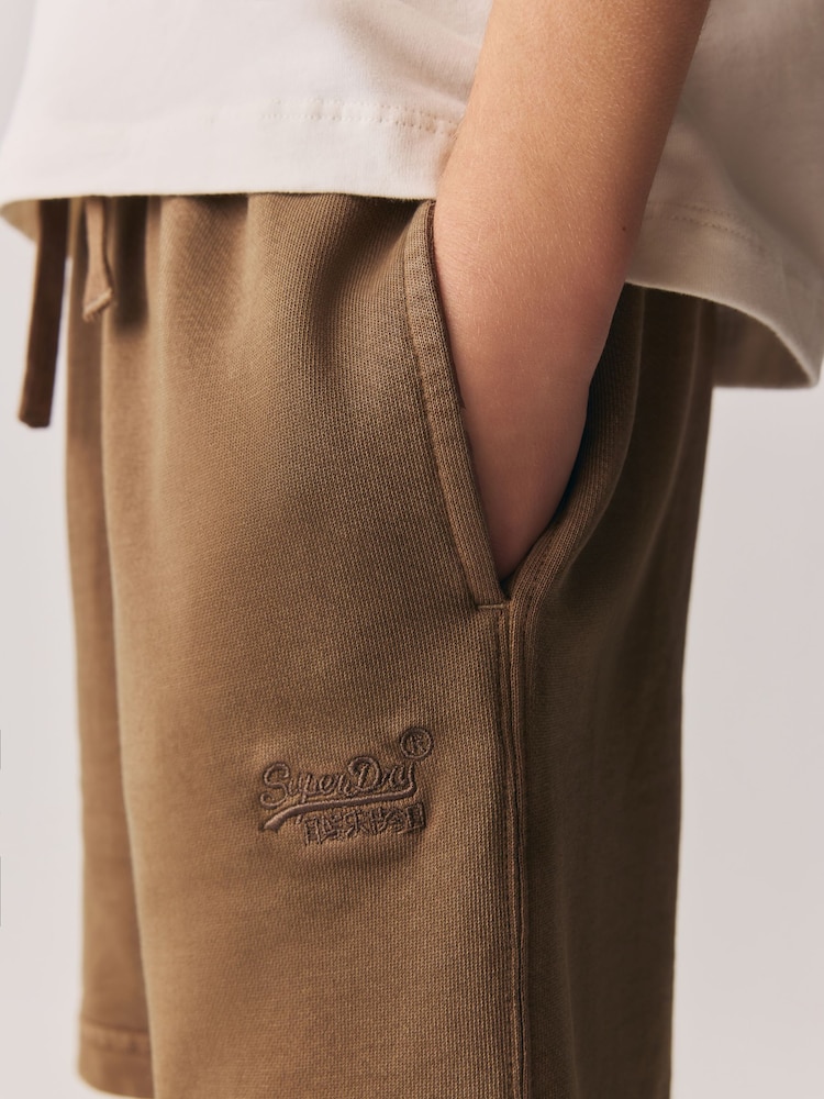 Superdry Brown/White T-Shirt and Short Set - Image 6 of 6