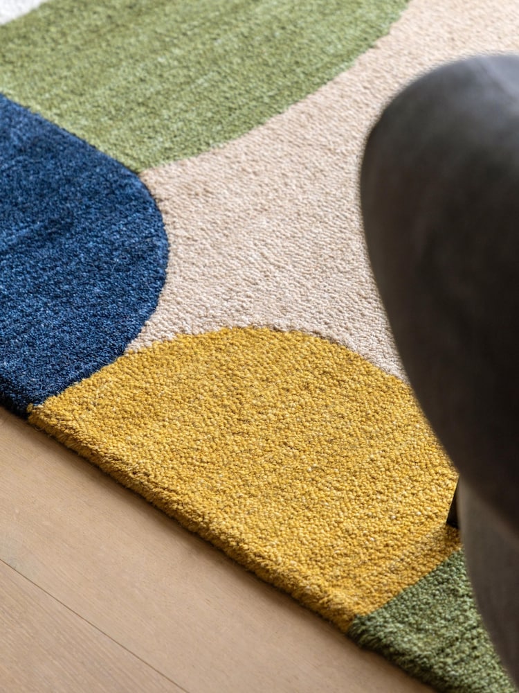 Gallery Home Multicoloured Hudson Geo Wool Rug - Image 2 of 6 Gallery Home Multicoloured Hudson Geo Wool Rug - Image 2 of 6