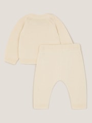 Monsoon Cream Newborn Polar Bear Knitted Top & Trousers Set - Image 2 of 3
