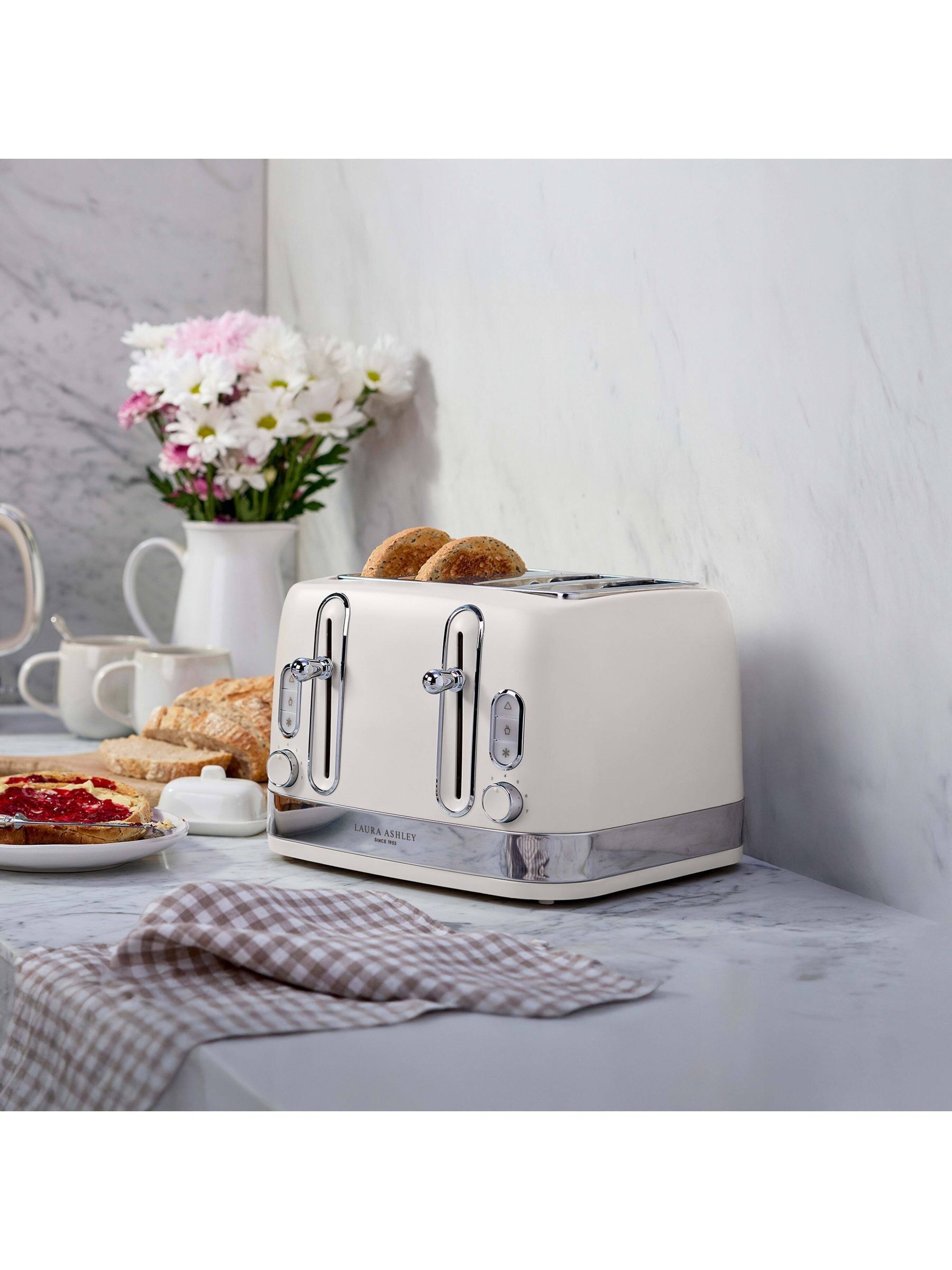 Laura Ashley 4 Slice Toaster Dove Grey VQSBT842LADGUK - Image 4