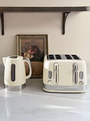 Laura Ashley Dove Grey 4 Slice Toaster - Image 3 of 6