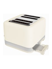 Laura Ashley Dove Grey 4 Slice Toaster - Image 6 of 6