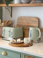 Laura Ashley Sage Leaf 4 Slice Toaster - Image 4 of 7