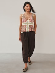 Peach Pink Print - Модальный жилет - 6ичинен 2 сүрөт