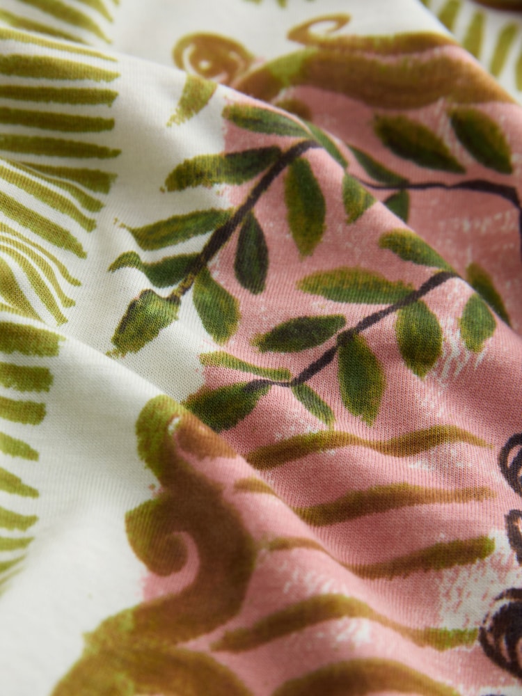 Peach Pink Print - Модальный жилет - 6ичинен 6 сүрөт