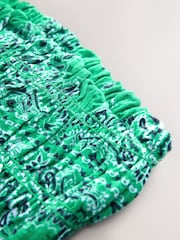 Grön Bandana Tryck - Rynkad bandeau-topp med bröstband - Bild 7 av 8