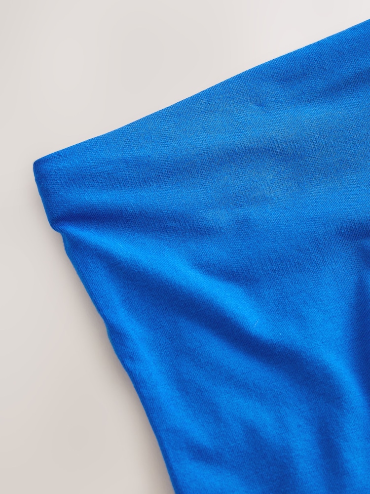 Blue Cotton Rich Bandeau Boobtube Top - Image 3 of 3