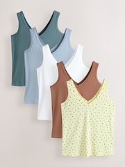 Multi Slouch Vests 5 Pack - Image 1 of 11