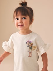 Ecru White Flower Fairies Shorts Set (3mths-7yrs) - Image 3 of 8