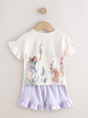 Ecru White Flower Fairies Shorts Set (3mths-7yrs) - Image 6 of 8