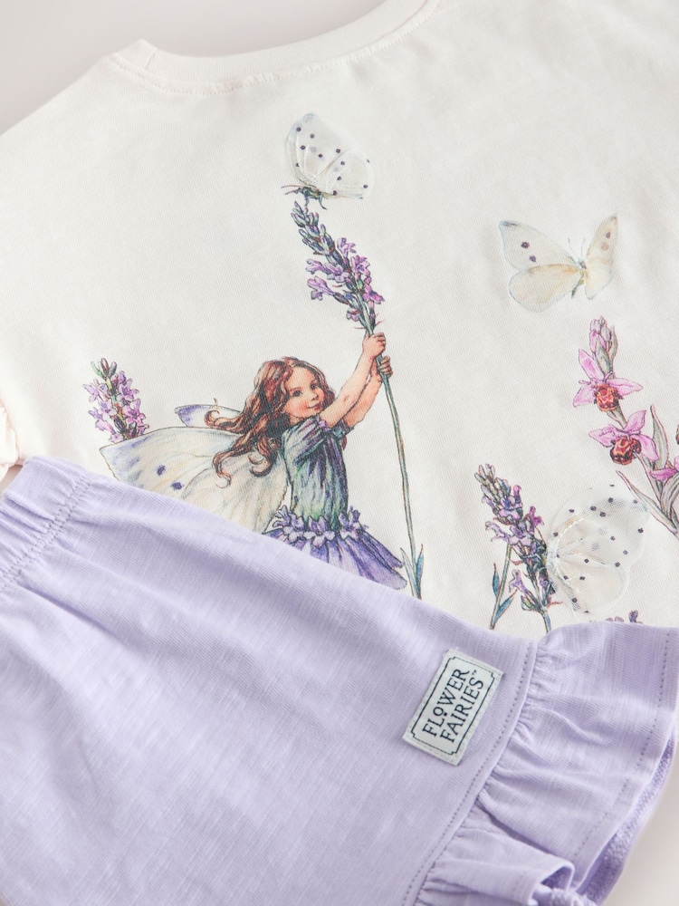 Ecru White Flower Fairies Shorts Set (3mths-7yrs) - Image 8 of 8