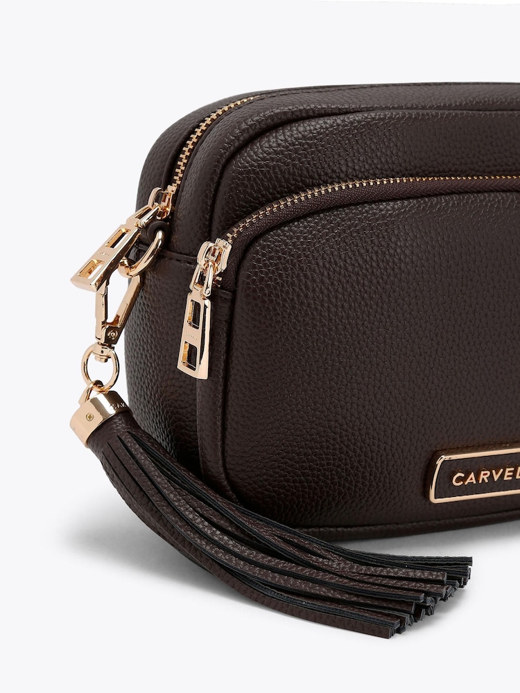 Carvela Dark Brown Como Cross-Body 2 Bag - Image 5 of 5 Carvela Dark Brown Como Cross-Body 2 Bag - Image 5 of 5