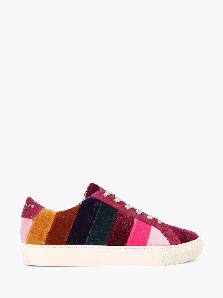 Kurt Geiger London Pink Lane Stripe Cupsole Trainers - Image 2 of 5 Kurt Geiger London Pink Lane Stripe Cupsole Trainers - Image 2 of 5