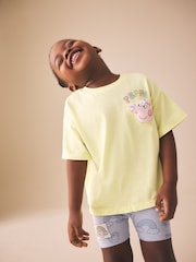 Galben - Peppa Pig Tricou și set de pantaloni scurți pentru ciclism (3luni-7ani) - Imaginea 1 din 10
