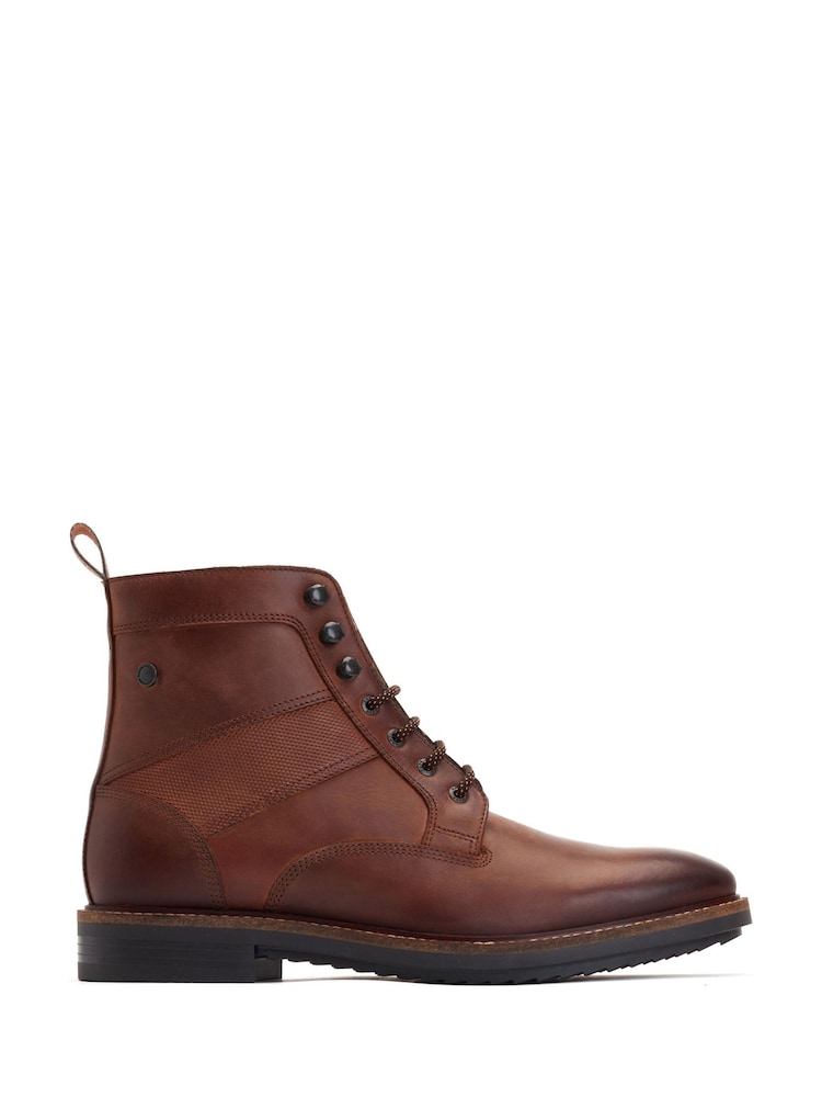Base London Brown Dickson Pull Up Boots - Image 1 of 4