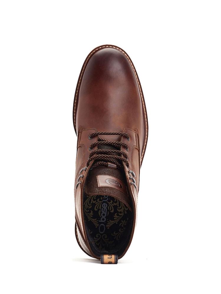 Base London Brown Dickson Pull Up Boots - Image 2 of 4
