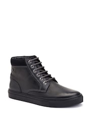 Base London Black Cabbie Pull Up Boots - Image 2 of 4