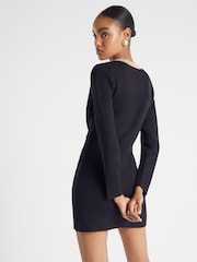 River Island Black Contrast Tipped Button Dress - Image 2 of 3