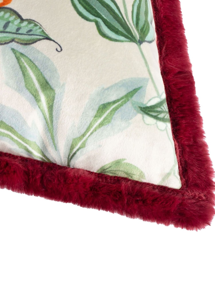 Wylder Multicolour Beatrice Printed Velvet Cushion - Image 4 of 4