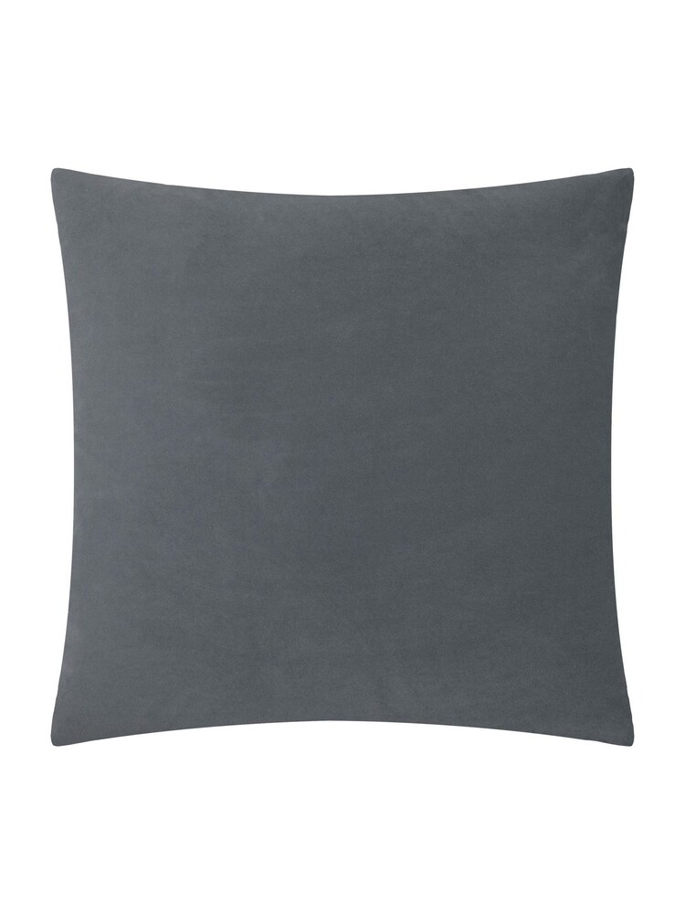 Paoletti Charcoal Evoke Cut Velvet Cushion - Image 2 of 4 Paoletti Charcoal Evoke Cut Velvet Cushion - Image 2 of 4
