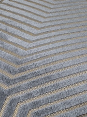 Paoletti Charcoal Evoke Cut Velvet Cushion - Image 4 of 4