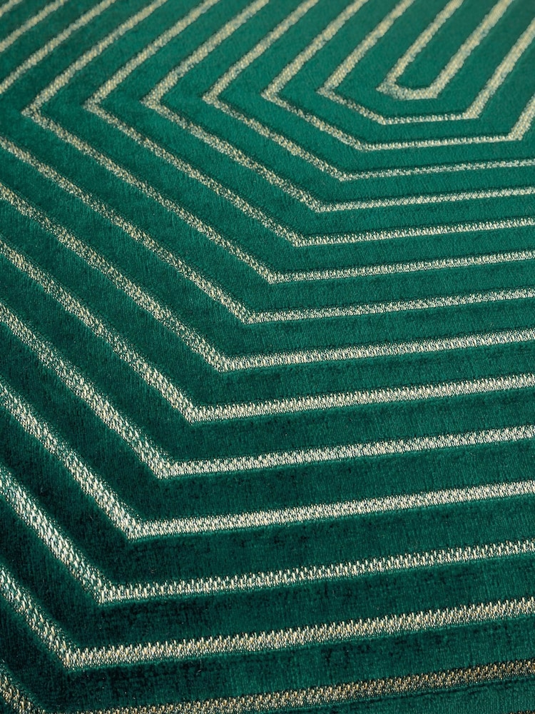 Paoletti Emerald Evoke Cut Velvet Cushion - Image 4 of 4 Paoletti Emerald Evoke Cut Velvet Cushion - Image 4 of 4