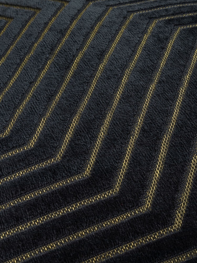 Paoletti Black Evoke Cut Velvet Cushion - Image 4 of 4 Paoletti Black Evoke Cut Velvet Cushion - Image 4 of 4
