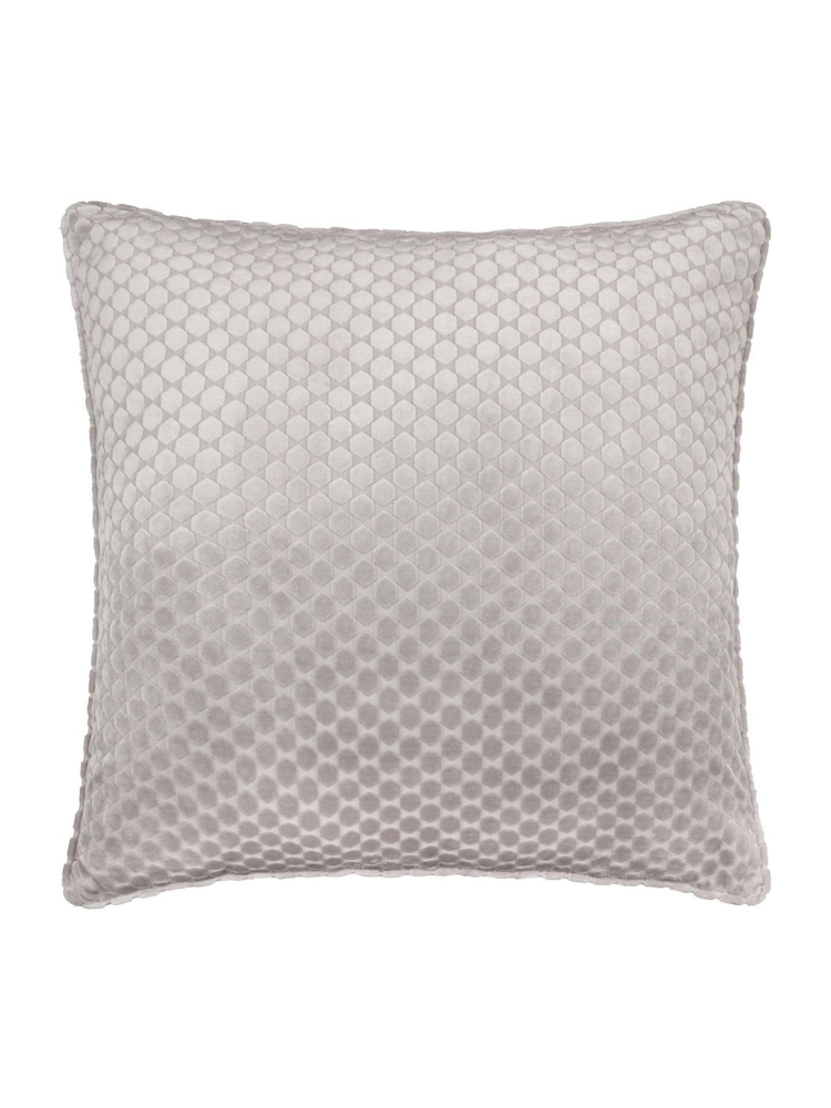 Paoletti Silver Crushed Velvet Cushion - Image 2 of 5 Paoletti Silver Crushed Velvet Cushion - Image 2 of 5