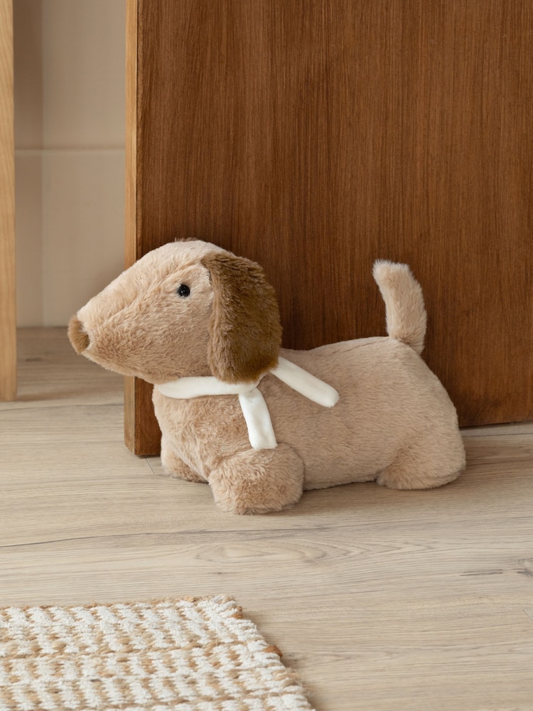 Furn Natural Samson Faux Fur Dog Door Stop - Image 1 of 5