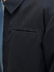 JACK & JONES JUNIOR Zip Worker Black Jacket - Image 5 of 6