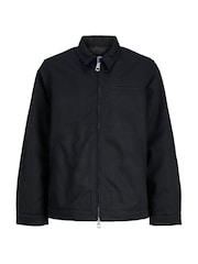 JACK & JONES JUNIOR Zip Worker Black Jacket - Image 6 of 6
