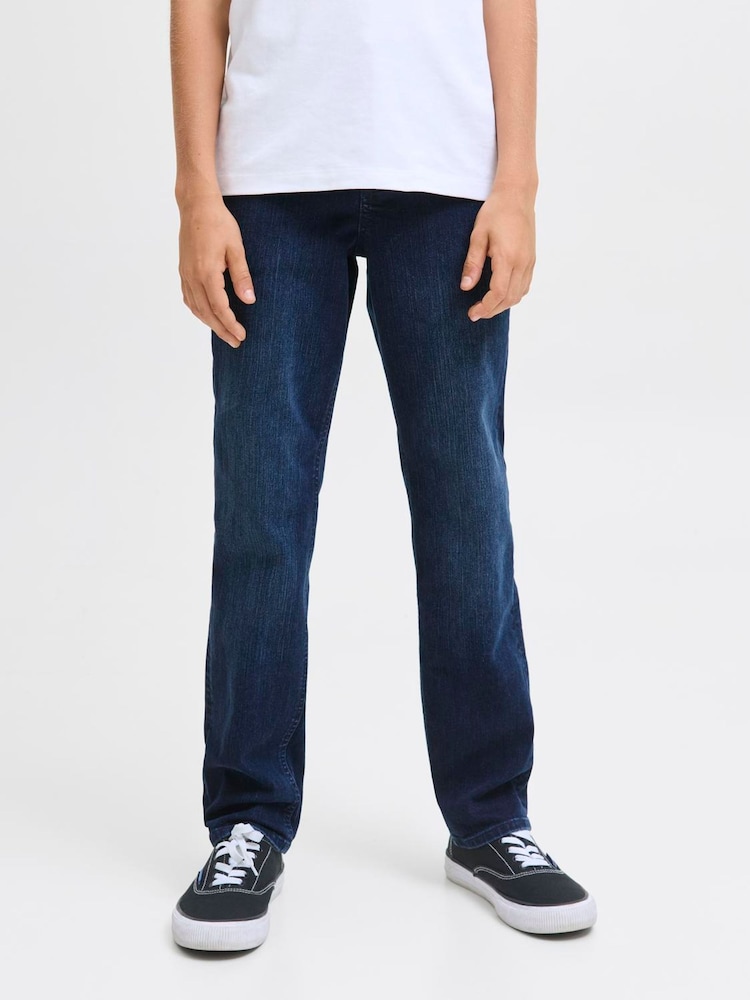 JACK & JONES Junior Blue Clark Straight Regular Fit Jeans - Image 1 of 7