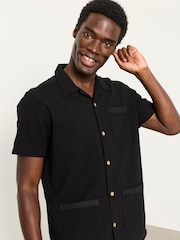 Short Sleeve 3 Pocket Textured Fabric Shirt - Bild 4 von 7