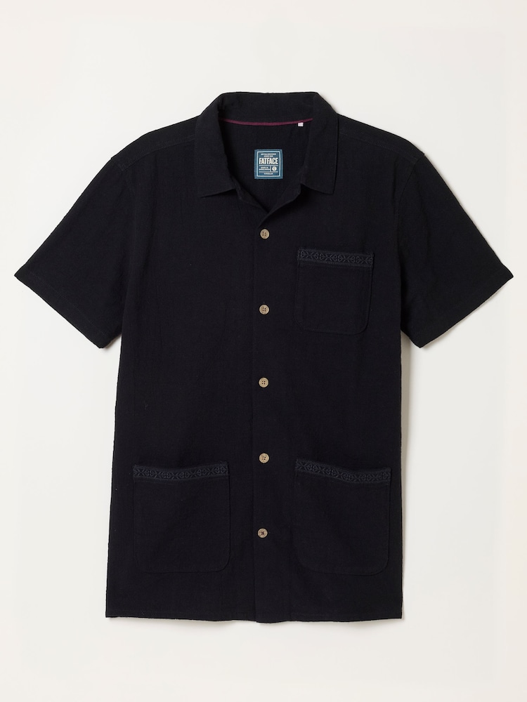 Short Sleeve 3 Pocket Textured Fabric Shirt - Bild 7 von 7