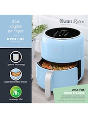 Swan Blue Retro Digital Air Fryer - Image 2 of 6