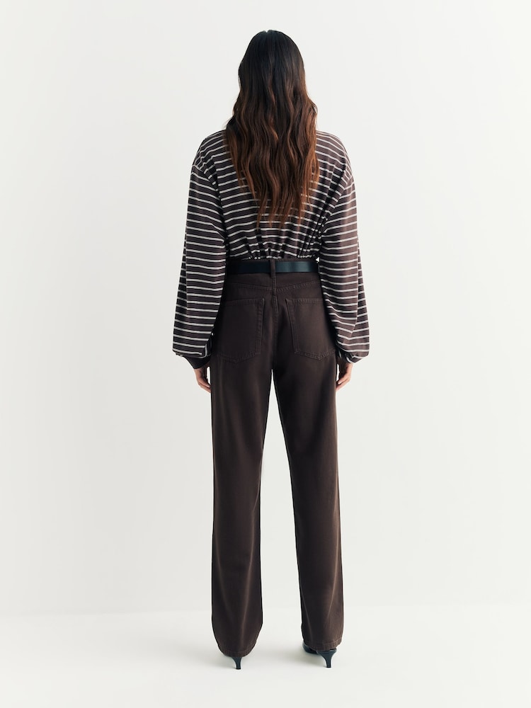 By Malene Birger Brown Chocolate Chip Chicago Straight Leg Jeans - Image 2 of 6 By Malene Birger Brown Chocolate Chip Chicago Straight Leg Jeans - Image 2 of 6