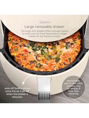 Swan Cream Retro Digital Air Fryer - Image 4 of 6