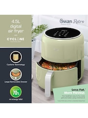 Swan Green Retro Digital Air Fryer - Image 2 of 6