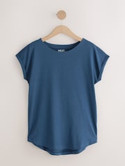 Blue/Brown/Green/White/Yellow - Cap Sleeve Cotton T-Shirts 7 Pack - 14এর মধ্যে 12 ছবি