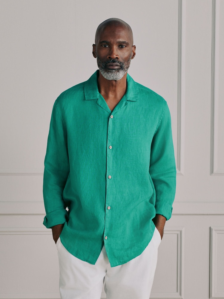 Grønn - 100% Signature-skjorte i lin - Bilde 2 av 6
