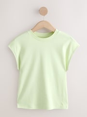 Limettengrün - T-Shirt mit Flügelärmeln und Rundhals - Bild 5 von 7