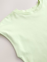 Limettengrün - T-Shirt mit Flügelärmeln und Rundhals - Bild 7 von 7