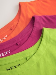 Green/Orange/Purple Cap Sleeve Cotton T-Shirts 3 Pack - Image 10 of 11