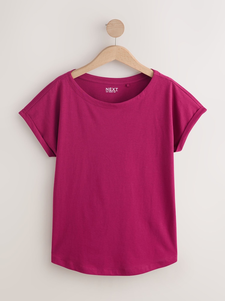 Green/Orange/Purple Cap Sleeve Cotton T-Shirts 3 Pack - Image 2 of 6