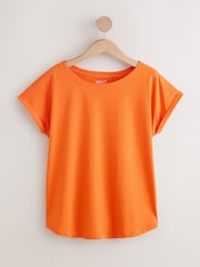 Green/Orange/Purple Cap Sleeve Cotton T-Shirts 3 Pack - Image 4 of 6